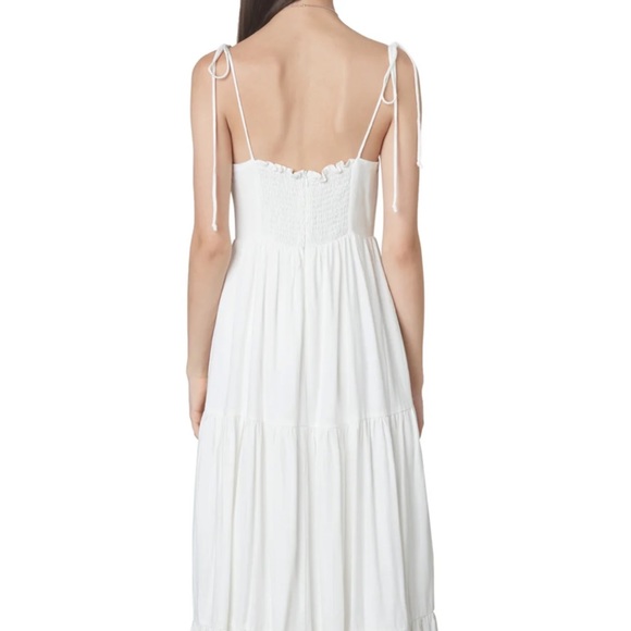 White Linen Maxi Dress by NIA - Picture 4 of 10